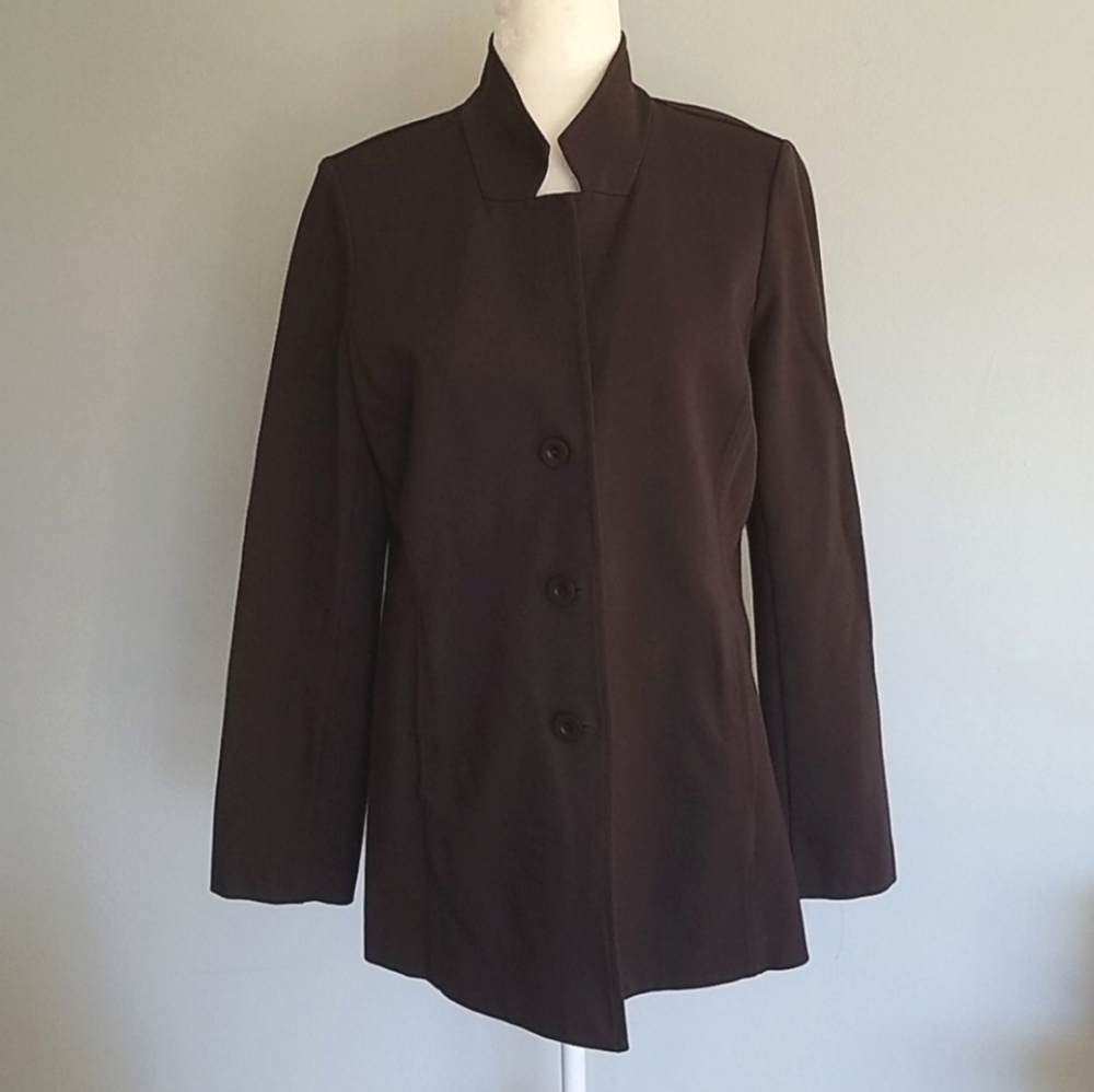 Eileen Fisher Women Brown Long Sleeve Jacket Size Medium‎ Career